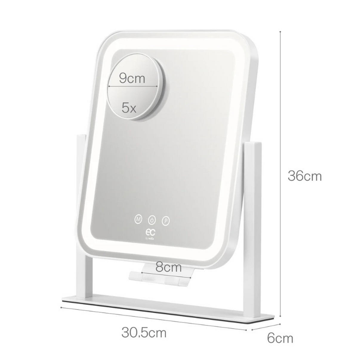 SMINKSPEGEL 30,5/35/6 cm  - vit, Basics (30,5/35/6cm) - Best Price