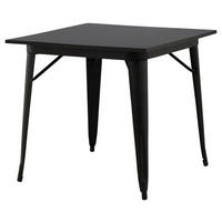 ESSTISCH in Metall, Holzwerkstoff 80/80/75 cm   - Schwarz, Design, Holz/Holzwerkstoff (80/80/75cm) - Livetastic