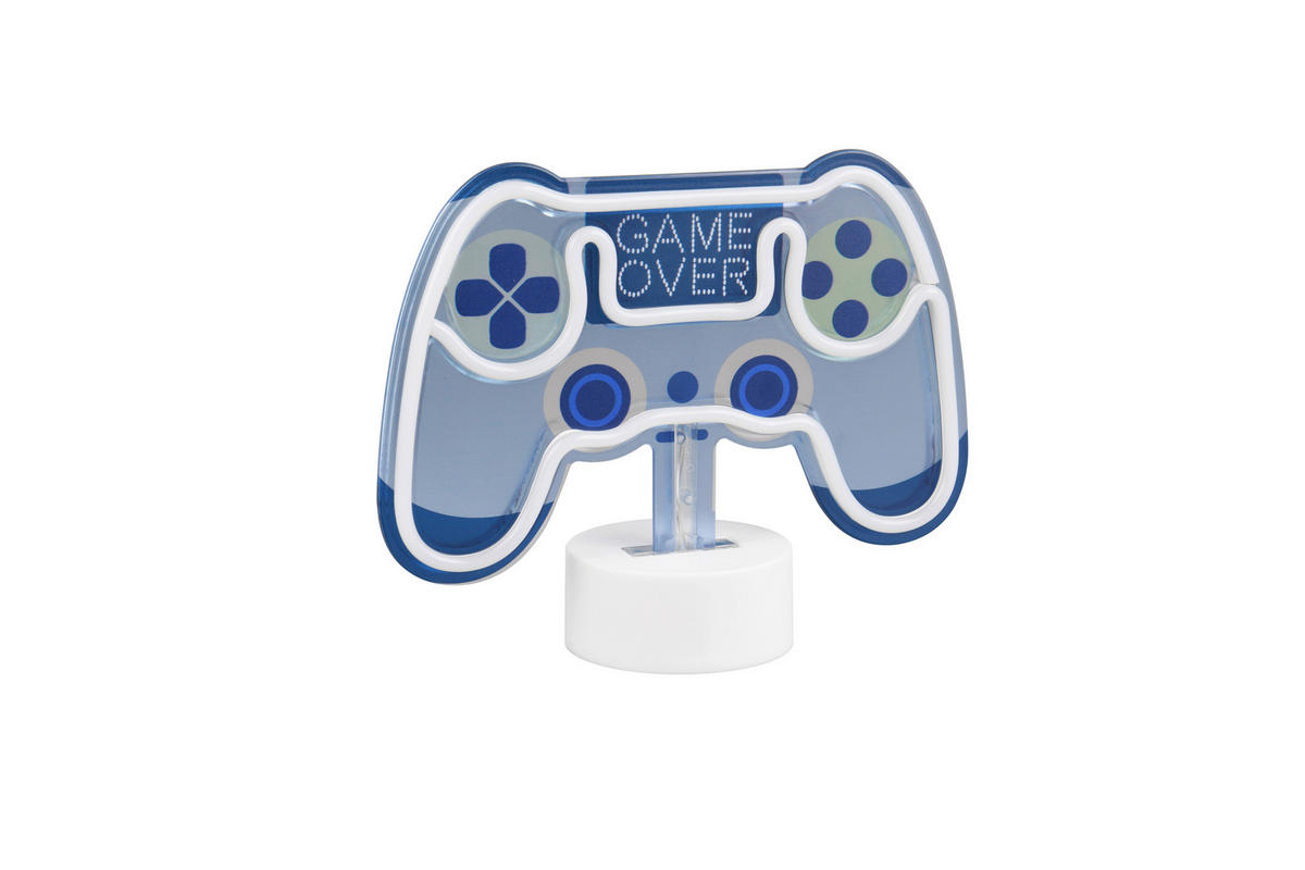 STONA LED LAMPA  - bela, Trendi, plastika (22,8/8,5/18cm)