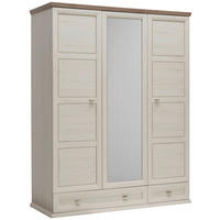 GARDEROBENSCHRANK  in 154/196,7/60,5 cm  - Hellgrau/Pinienfarben, Lifestyle, Glas/Holzwerkstoff (154/196,7/60,5cm) - Hom`in