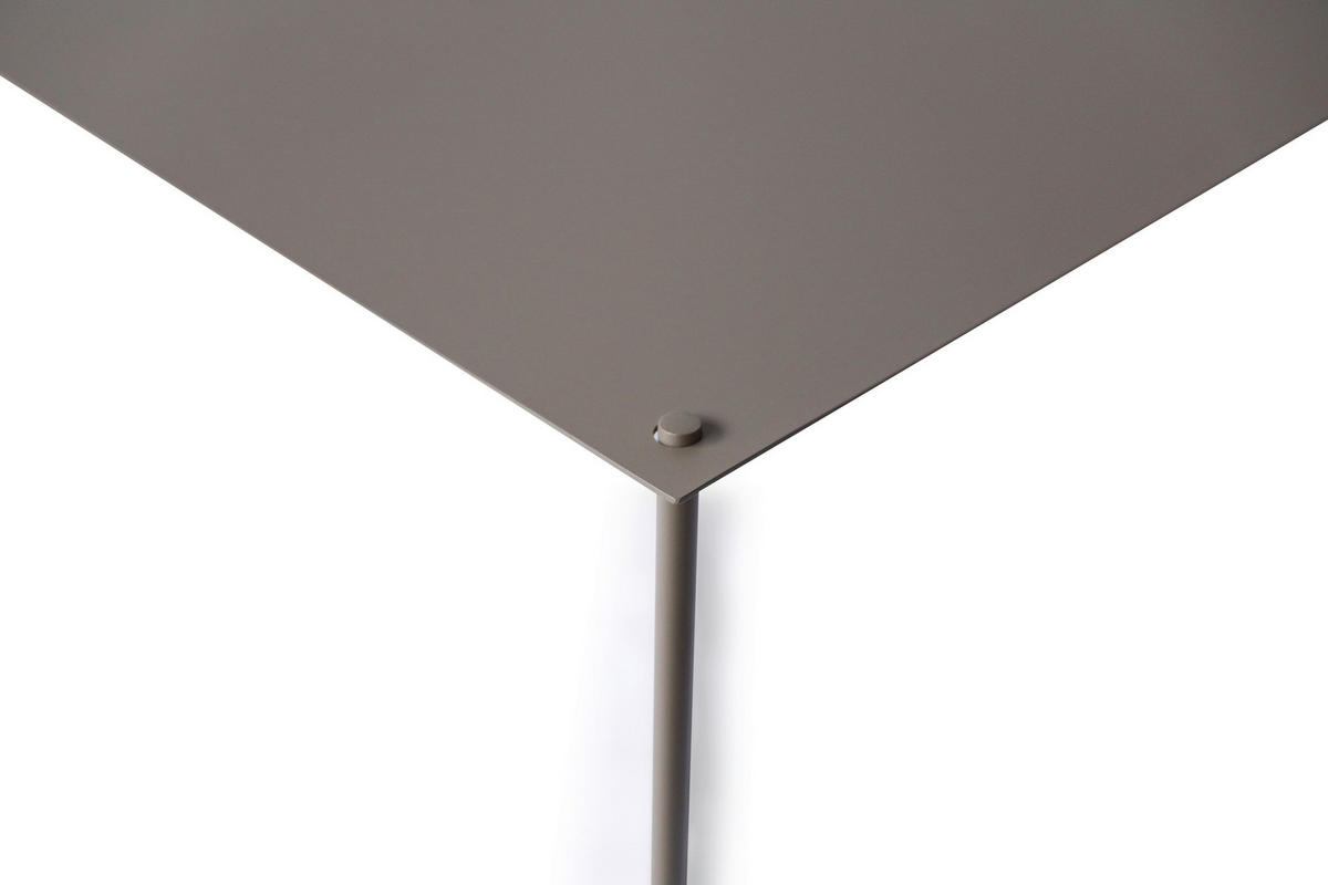 KONFERENČNÍ STOLEK, šedohnědá, kov, 70/70/42 cm - antracitová/šedohnědá, Design, kov (70/70/42cm) - Xora