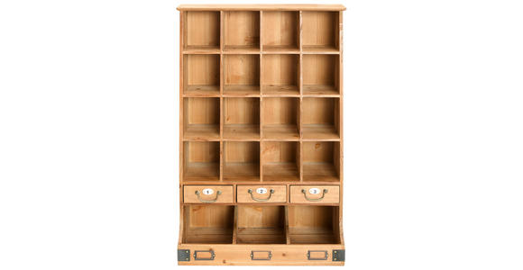 WANDREGAL  - Messingfarben/Naturfarben, LIFESTYLE, Holz/Keramik (55/81,5/27cm) - Landscape