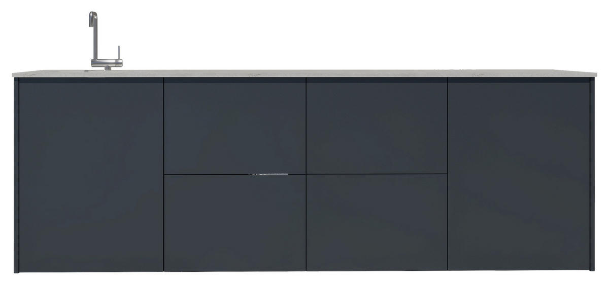 OUTDOORKÜCHE  - Sandfarben/Anthrazit, Basics, Keramik/Metall (262/92,5-98,5/63,3cm) - Dieter Knoll