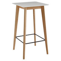 BAROVÝ STŮL, dub, bílá, 60/110/60 cm - bílá, Moderní, dřevo/kompozitní dřevo (60/110/60cm) - MID.YOU