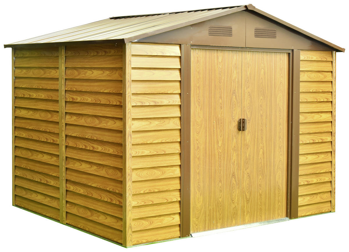 GERÄTEHAUS 278/215/323 cm  - Hellbraun, Basics, Metall (278/215/323cm)