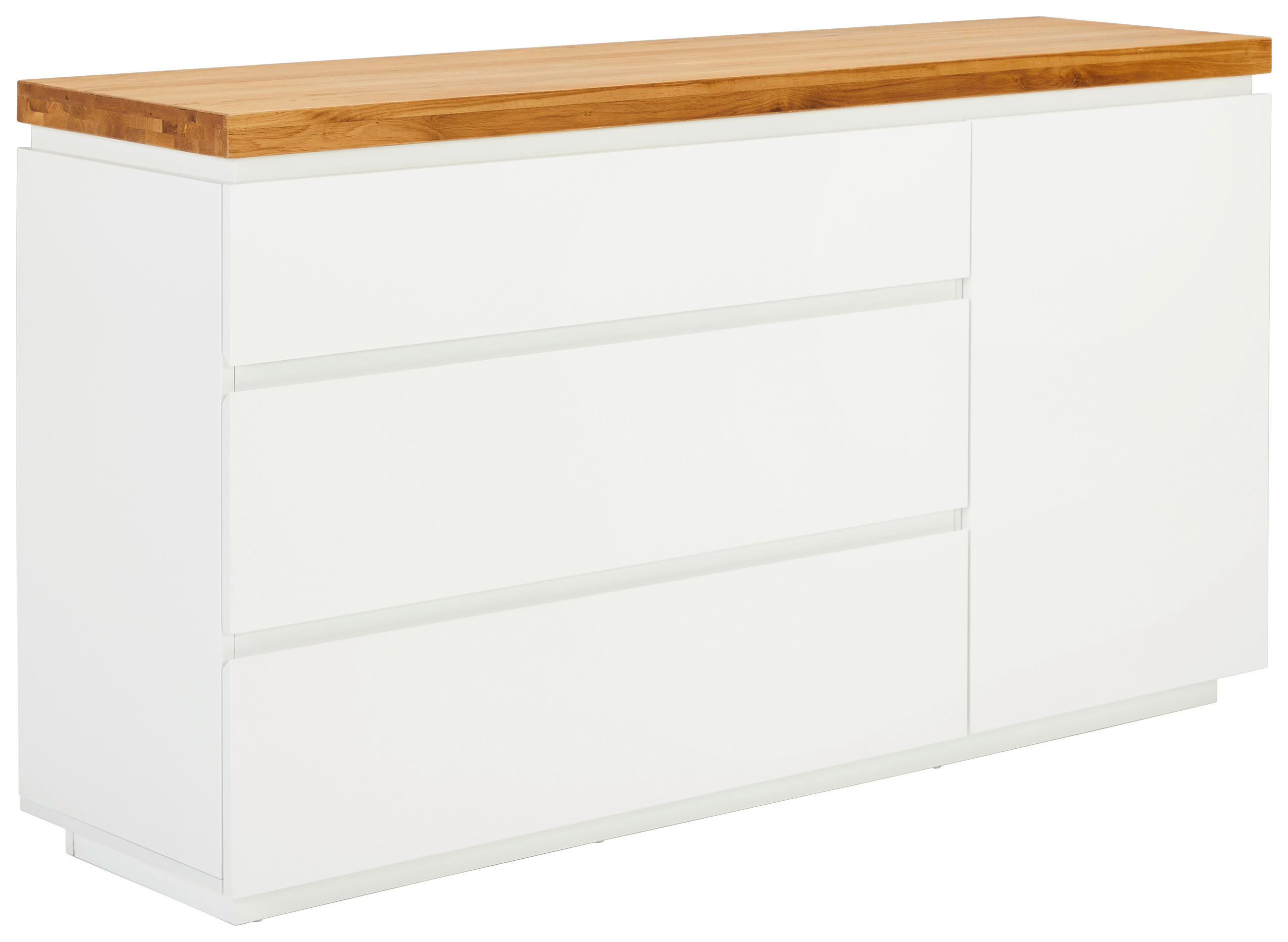 SIDEBOARD  in 145/82/42 cm  - Eichefarben/Weiß, KONVENTIONELL, Holz/Holzwerkstoff (145/82/42cm) - Novel