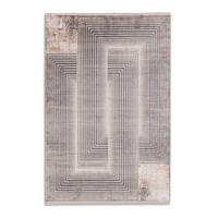 TKANÝ KOBEREC, 160/230 cm, krémová, tmavosivá - krémová/tmavosivá, Design, textil (160/230cm) - Novel