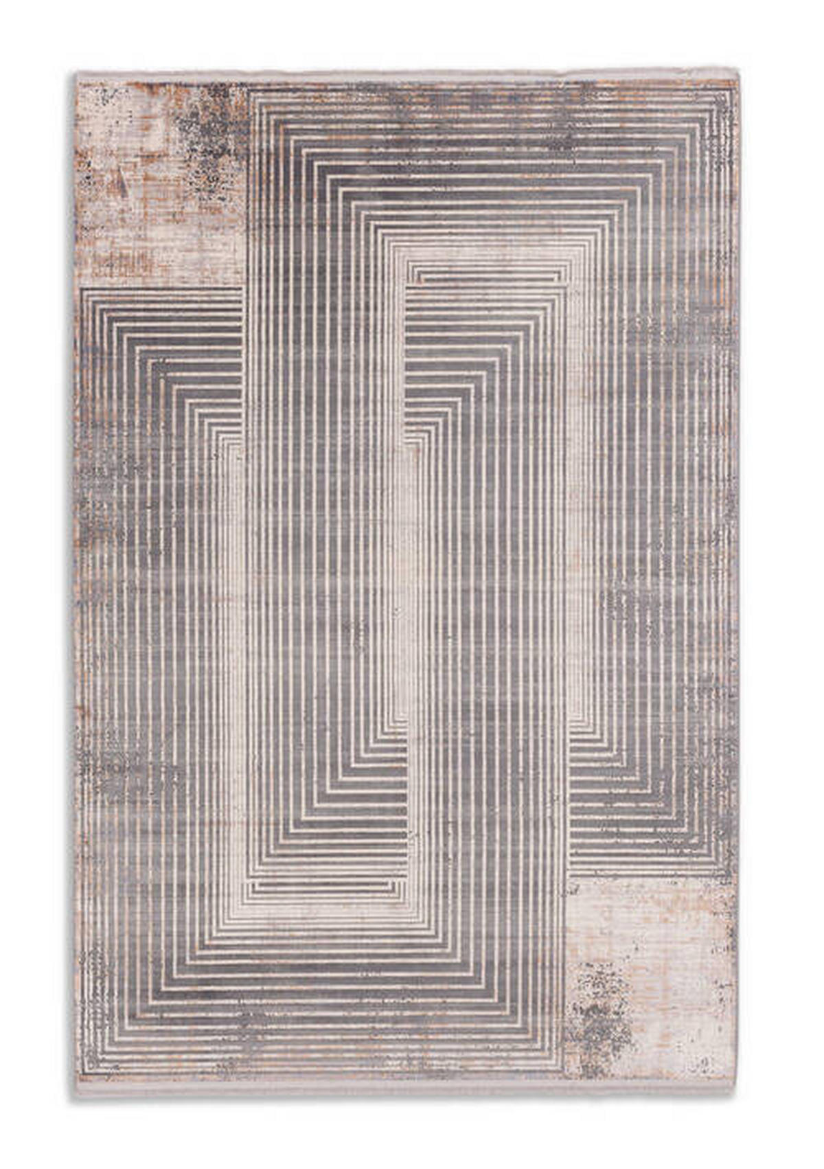 TKANÝ KOBEREC, 160/230 cm, krémová, tmavosivá - krémová/tmavosivá, Design, textil (160/230cm) - Novel