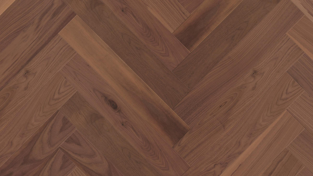 FISCHGRÄT Nussbaum Stab 750  per  m² - Nussbaumfarben, Design, Holz (75/12,5/0,93cm) - Weitzer Parkett