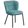 SZÉK fém, textil kék, fekete  - fekete/kék, Design, textil/fém (53,5/80/60,5cm) - Stylife