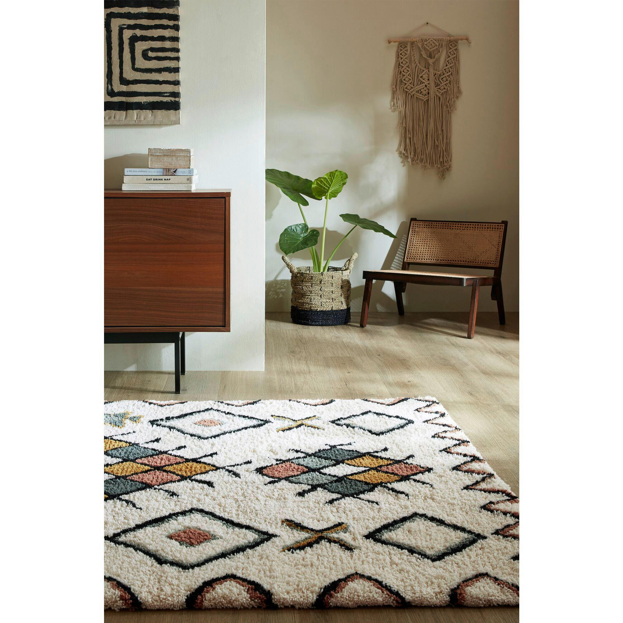 HANDWEBTEPPICH 120/170 cm MIDAR SHAGGY Multicolor  - Multicolor, KONVENTIONELL, Textil (120/170cm)