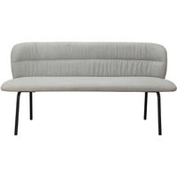 SITZBANK 160/78/55 cm Webstoff Grau  - Schwarz/Grau, MODERN, Textil/Metall (160/78/55cm) - MID.YOU