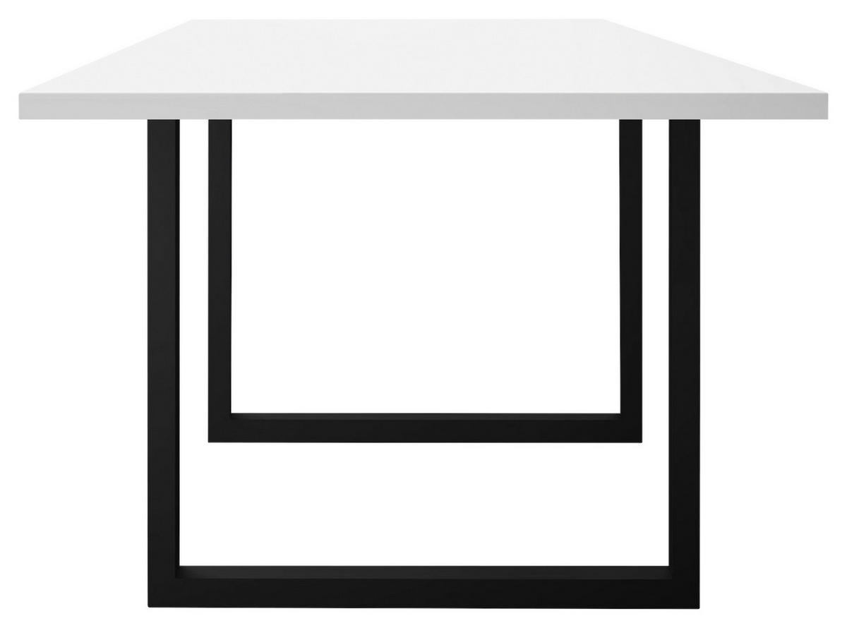 ESSTISCH rechteckig Schwarz, Weiß  - Schwarz/Weiß, MODERN, Holzwerkstoff/Metall (200/100/78cm) - Livetastic