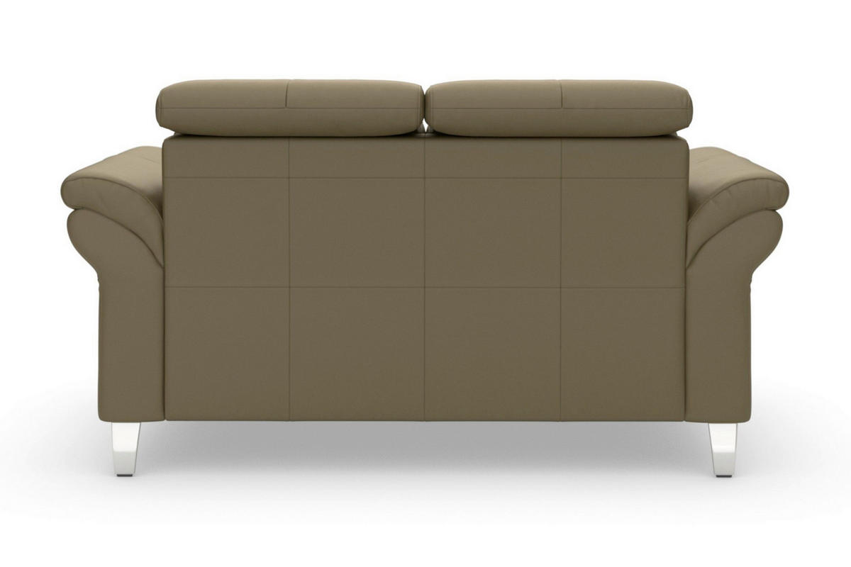 2-SITZER-SOFA 156/84/93 cm ARNGAST E in Echtleder Olivgrün   - Chromfarben/Olivgrün, Basics, Leder/Metall (156/84/93cm) - Sit & More