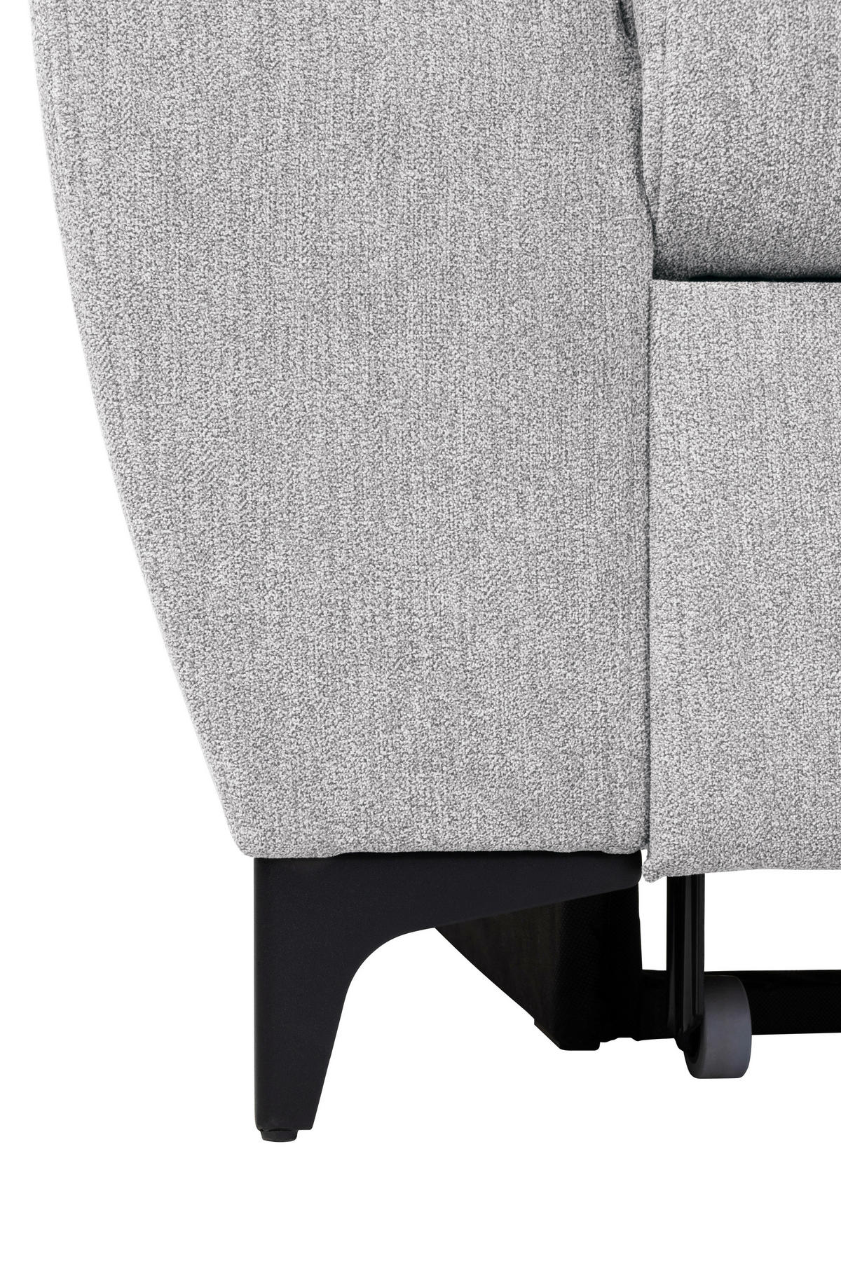 SAROKKANAPÉ textil világosszürke  - világosszürke/fekete, Konventionell, textil/fém (255/217cm) - MID.YOU