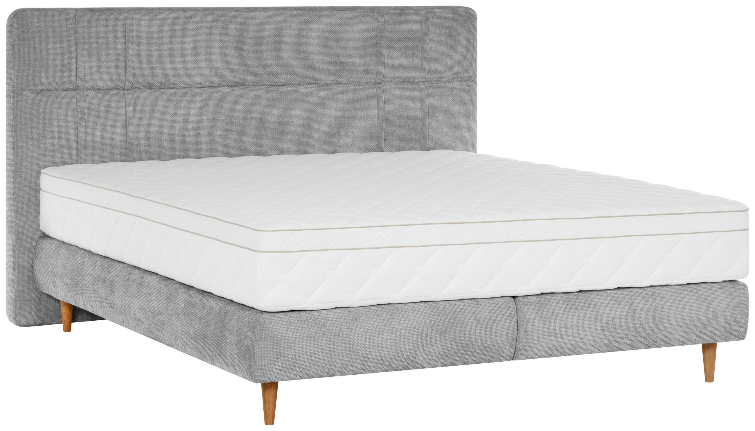 Welnova Boxspringbett Grau 160x200 cm