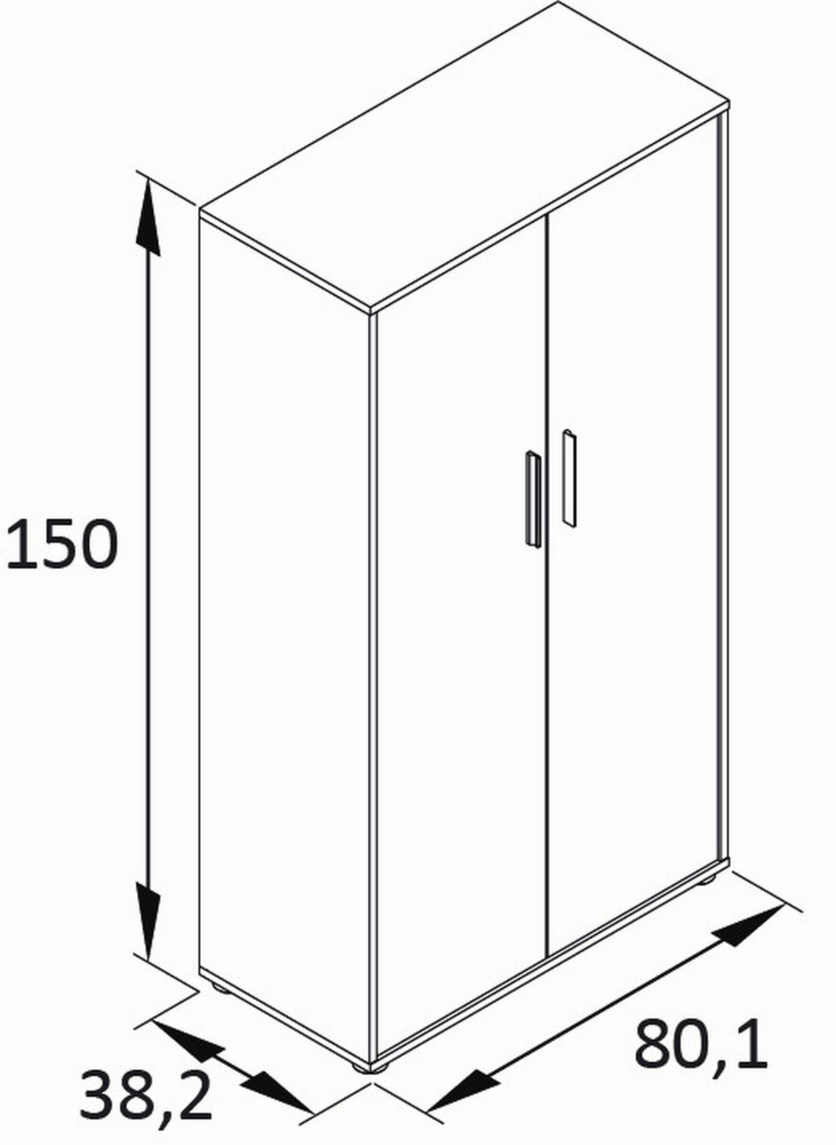 AKTENSCHRANK Anthrazit, Beige  - Beige/Anthrazit, MODERN, Holzwerkstoff (80,1/150/38,2cm) - MID.YOU