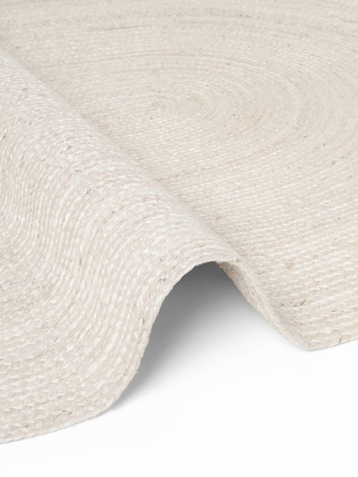 JUTETEPPICH 160/230 cm Jute Braided Weiß  - Weiß, Basics, Textil (160/230cm) - Hanse Home