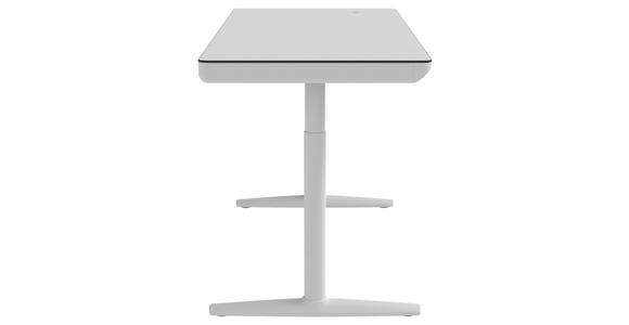 SCHREIBTISCH 140/70/73-118 cm in Weiß - Weiß, Design, Holzwerkstoff/Kunststoff (140/70/73-118cm) - Novel