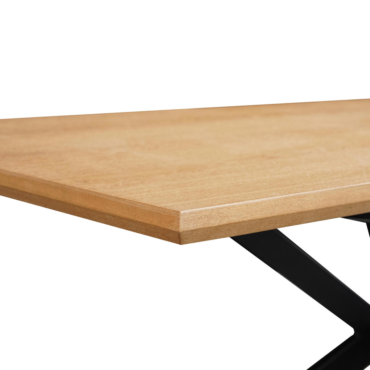 STOL ZA BLAGOVAONICU  prirodne boje, crna  metal, drvni materijal      - prirodne boje/crna, Moderno, drvni materijal/metal (140/80/76cm) - MID.YOU