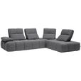 ECKSOFA in Struktur Grau  313/233 cm  - Schwarz/Grau, Design, Kunststoff/Textil (313/233cm) - Emilio Belluti