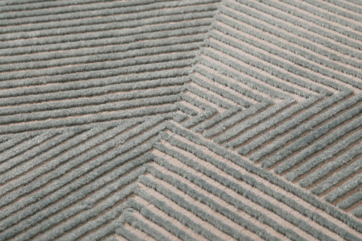 WEBTEPPICH 80/150 cm Velvet Groove Grau, Türkis  - Türkis/Grau, KONVENTIONELL, Textil (80/150cm) - Esprit