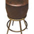 TRESENSTUHL Lederlook Braun, Goldfarben - Goldfarben/Braun, Design, Textil/Metall (48/74/48cm) - Kare-Design