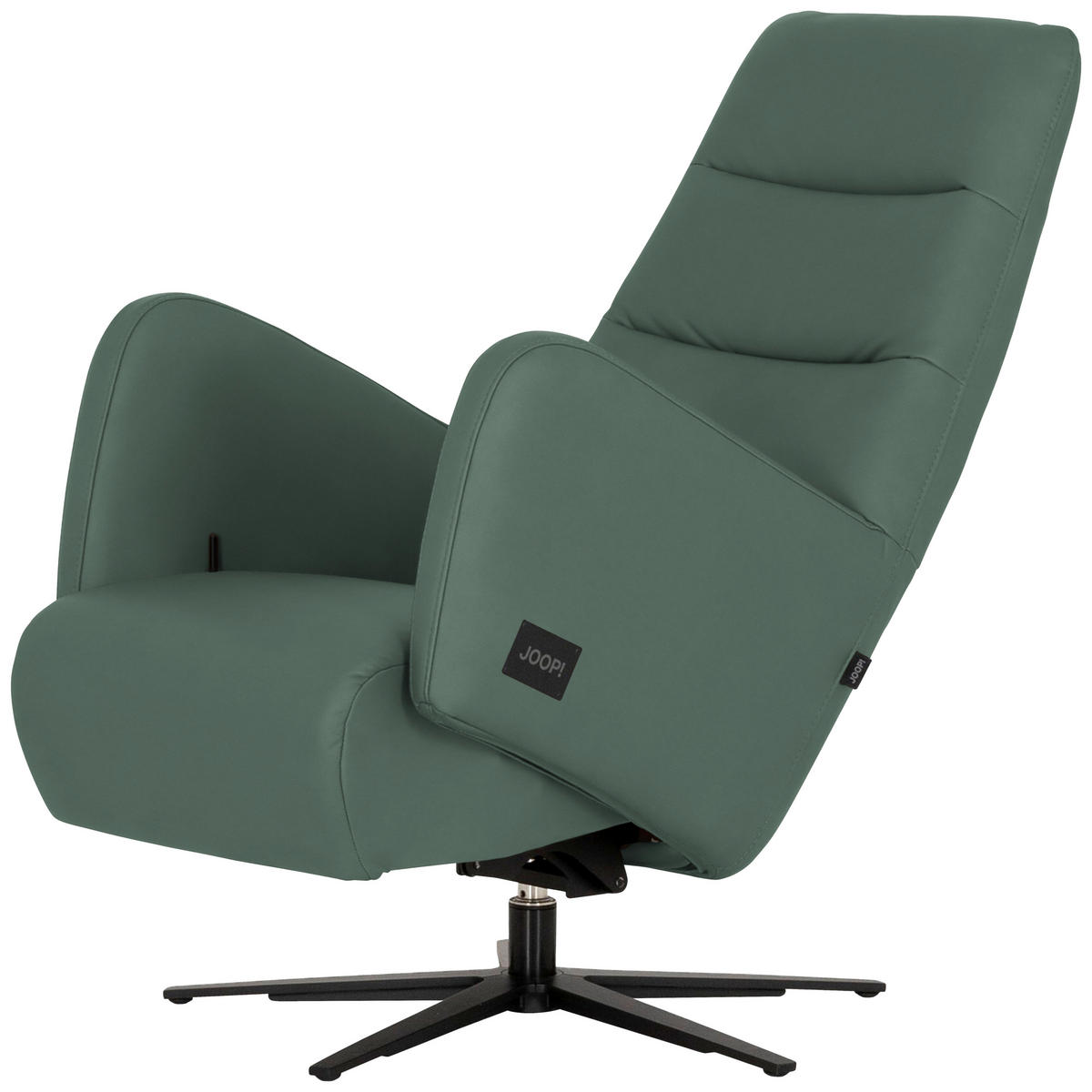 RELAXSESSEL Leder Opal  - Opal/Schwarz, Modern, Leder/Metall (66/110/83cm) - Joop!