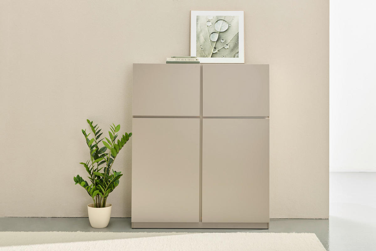 HIGHBOARD Bern 119,5/143/40 cm  - Beige, Design, Holzwerkstoff (119,5/143/40cm) - MID.YOU