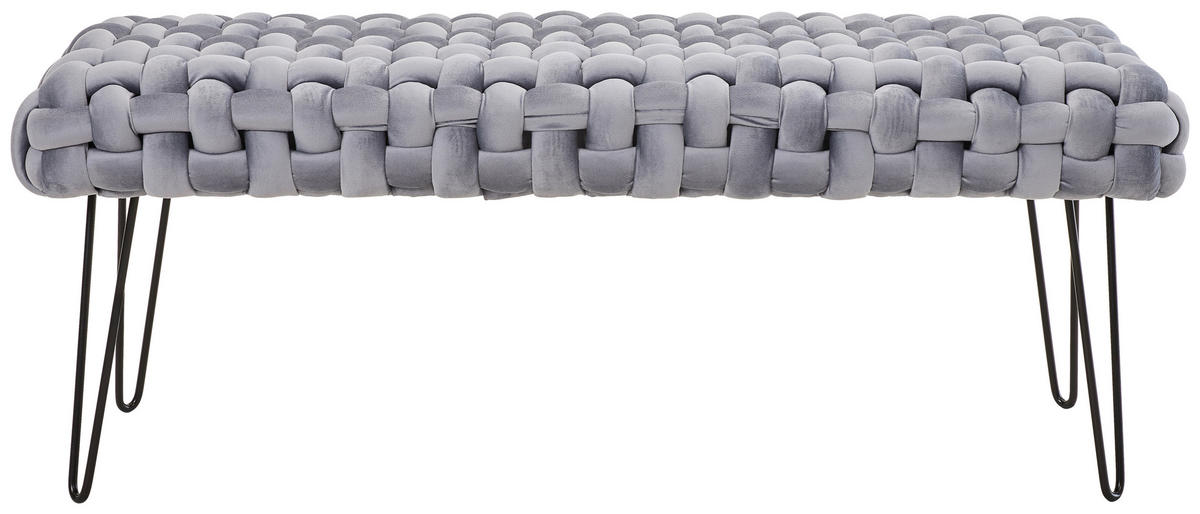 KLOP, kovina, tekstil siva, črna  - črna/siva, Trendi, kovina/tekstil (128/50/45cm) - Xora