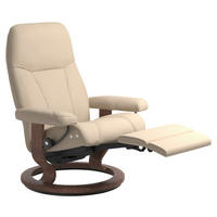 RELAXSESSEL Leder Creme  - Walnussfarben/Creme, Natur, Leder/Holz (85/100/77cm) - Stressless