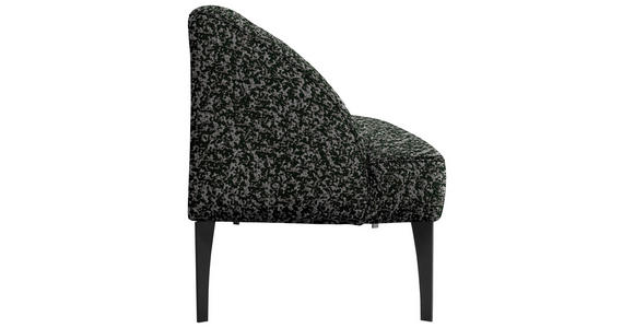 SITZBANK in Textil Grau, Schwarz  - Schwarz/Grau, KONVENTIONELL, Textil/Metall (217/85/72cm) - Moderano