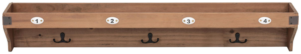 GARDEROBENLEISTE  in Tanne massiv  - LIFESTYLE, Holz/Metall (80/13/14cm) - Livetastic