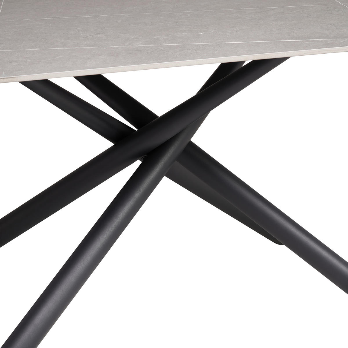 JÍDELNÍ STŮL, šedá, 180/90/76 cm - šedá/černá, Konvenční, kov/keramika (180/90/76cm) - MID.YOU