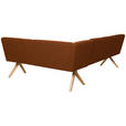 ECKBANK 218/172 cm Webstoff Haselnussfarben Eiche vollmassiv   - Eichefarben/Haselnussfarben, KONVENTIONELL, Holz/Textil (218/172cm) - Linea Natura