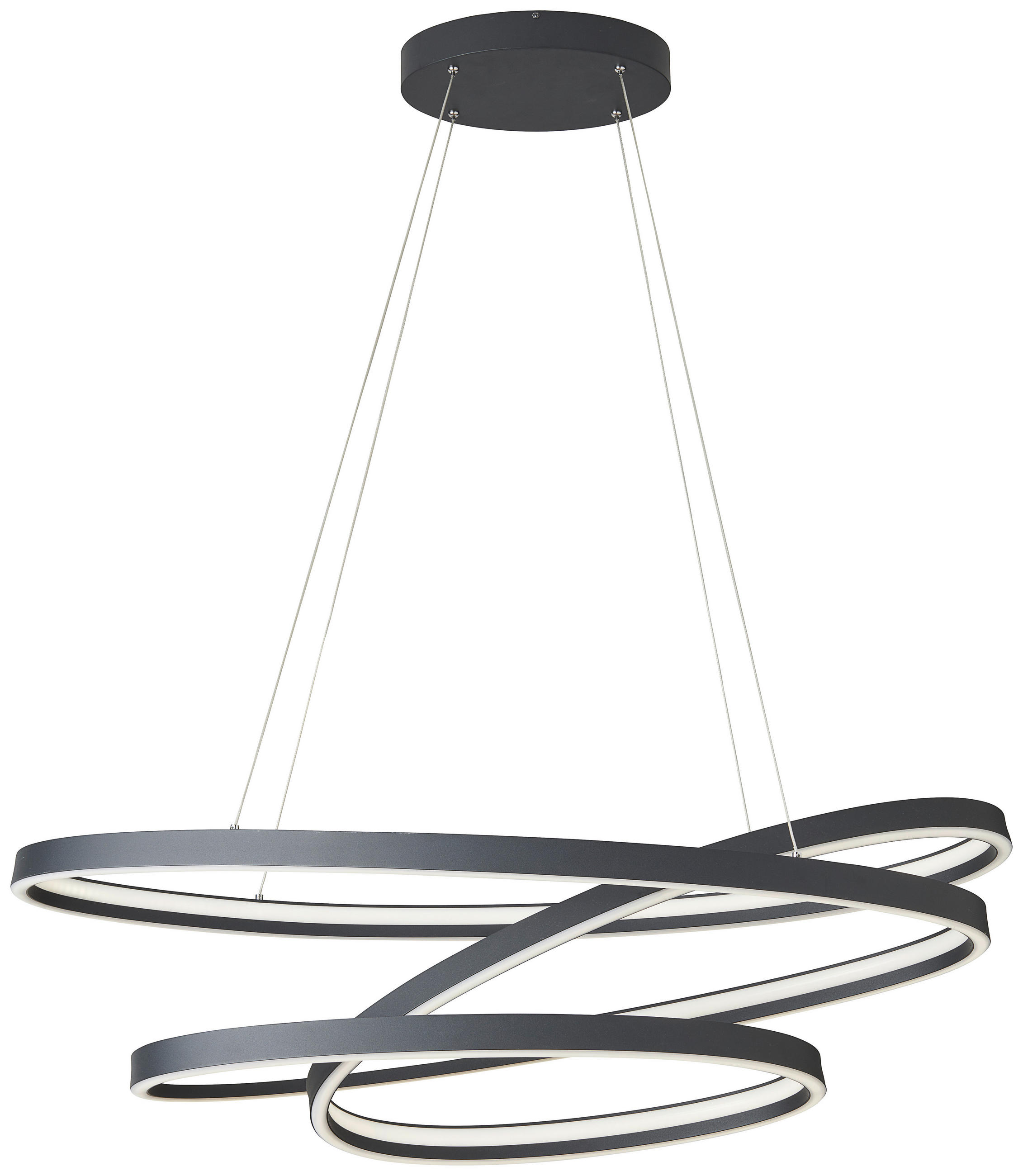 Cinque Led-Hängeleuchte Ciola Schwarz, Weiß 50x150x115 cm