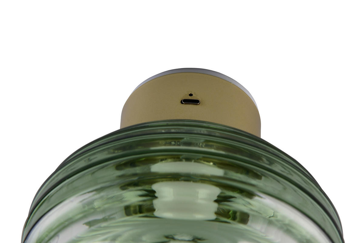 LED-WANDLEUCHTE - Messingfarben/Grün, Lifestyle, Glas/Metall (15,5/15cm)