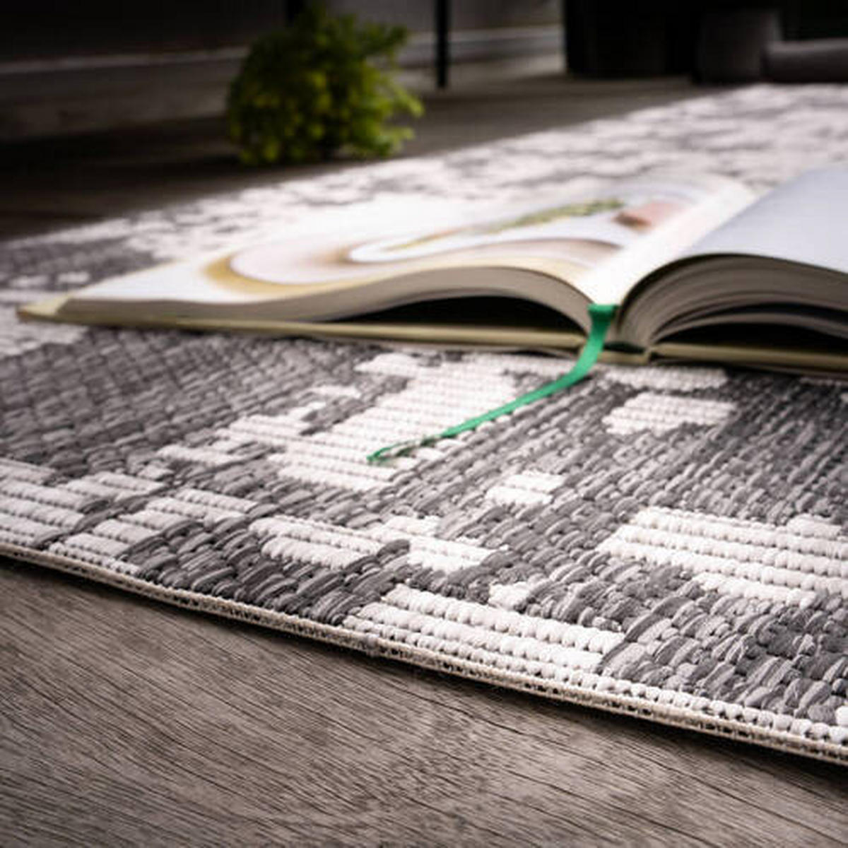 FLACHWEBETEPPICH 160/230 cm My Tallinn  - Grau, Design, Textil (160/230cm)