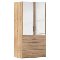 DREHTÜRENSCHRANK 101/197/60 cm 2-türig Sonoma Eiche  - Sonoma Eiche, Design, Glas/Holzwerkstoff (101/197/60cm) - Novel