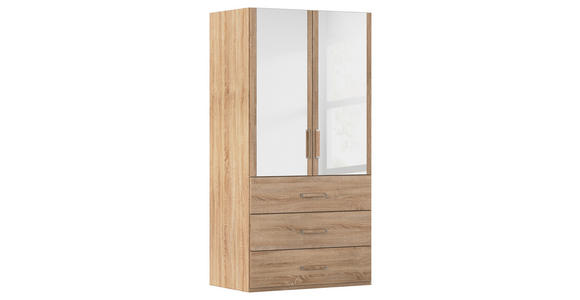 DREHTÜRENSCHRANK in Sonoma Eiche - Sonoma Eiche, Design, Glas/Holzwerkstoff (101/197/60cm) - Novel