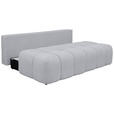 BOXSPRINGSOFA in Chenille Hellgrau  - Hellgrau/Schwarz, MODERN, Kunststoff/Textil (210/72/105cm) - Cantus