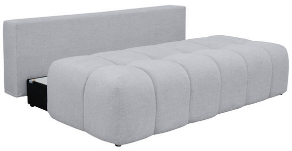 BOXSPRINGSOFA in Chenille Hellgrau  - Hellgrau/Schwarz, MODERN, Kunststoff/Textil (210/72/105cm) - Cantus
