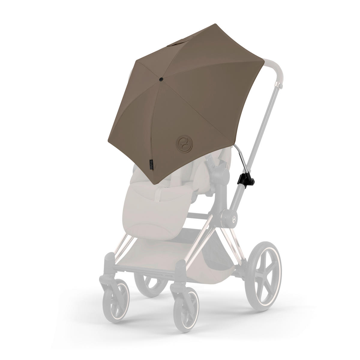 KINDERWAGENSONNENSCHIRM  - Dunkelbraun/Silberfarben, Basics, Kunststoff/Textil (73,5/43,5cm) - Cybex