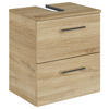 WASCHBECKENUNTERSCHRANK 45/49,8/33,3 cm  - Chromfarben/Eiche Bianco, KONVENTIONELL, Holzwerkstoff/Metall (45/49,8/33,3cm) - Sadena