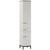 HOCHSCHRANK 34/190/34 cm  - Kaschmir/Nussbaumfarben, MODERN, Holzwerkstoff/Metall (34/190/34cm) - Xora