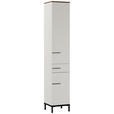 HOCHSCHRANK 34/190/34 cm - Kaschmir/Nussbaumfarben, MODERN, Holzwerkstoff/Metall (34/190/34cm) - Xora