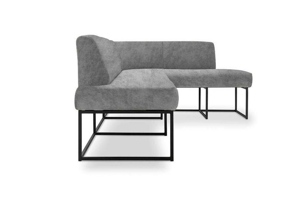 UGAONA KLUPA  siva   - siva/crna, Moderno, drvo/metal (245/159cm) - Livetastic