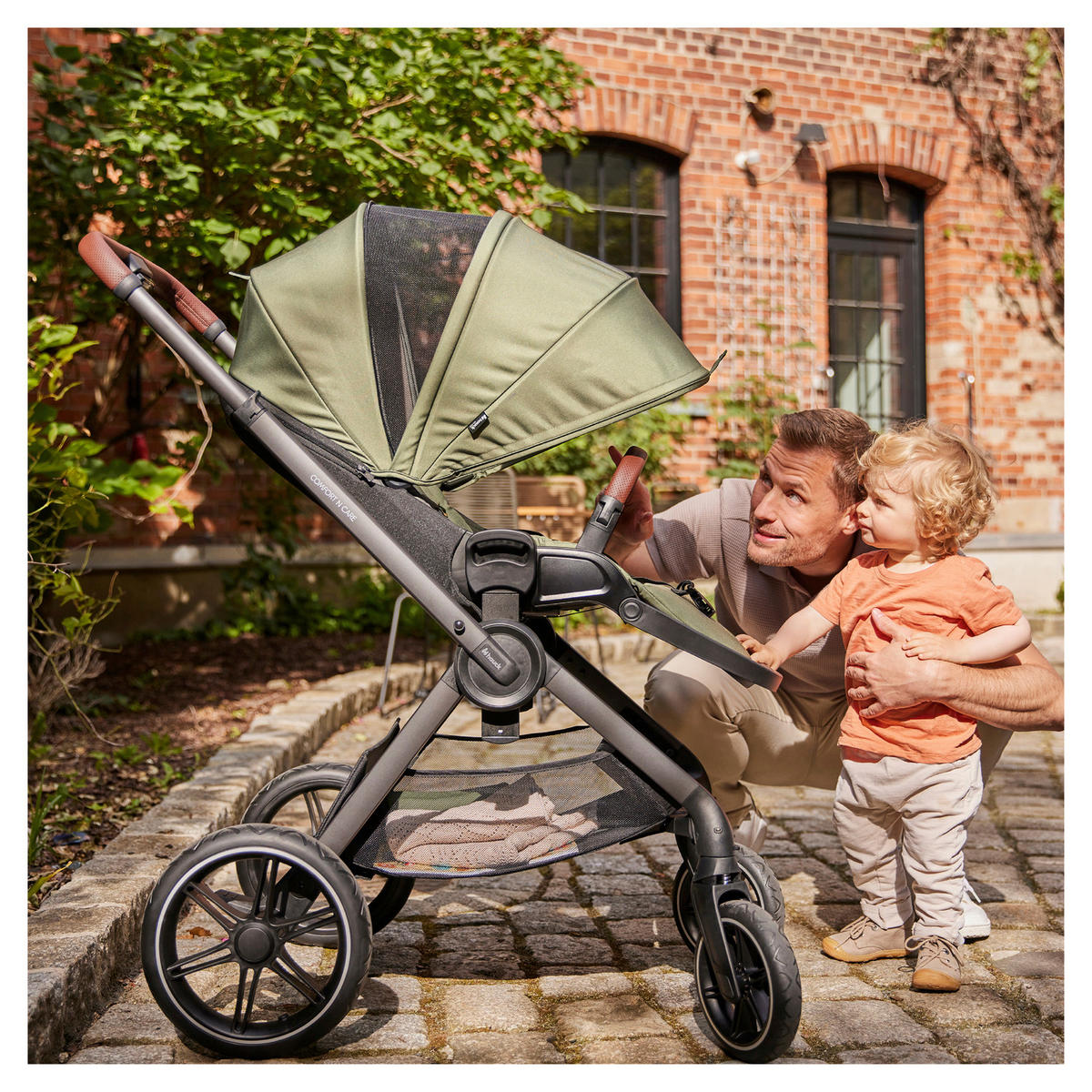 BUGGY Comfort N Care  - Anthrazit/Schwarz, Basics, Kunststoff/Textil (60/107/87,5cm) - Hauck