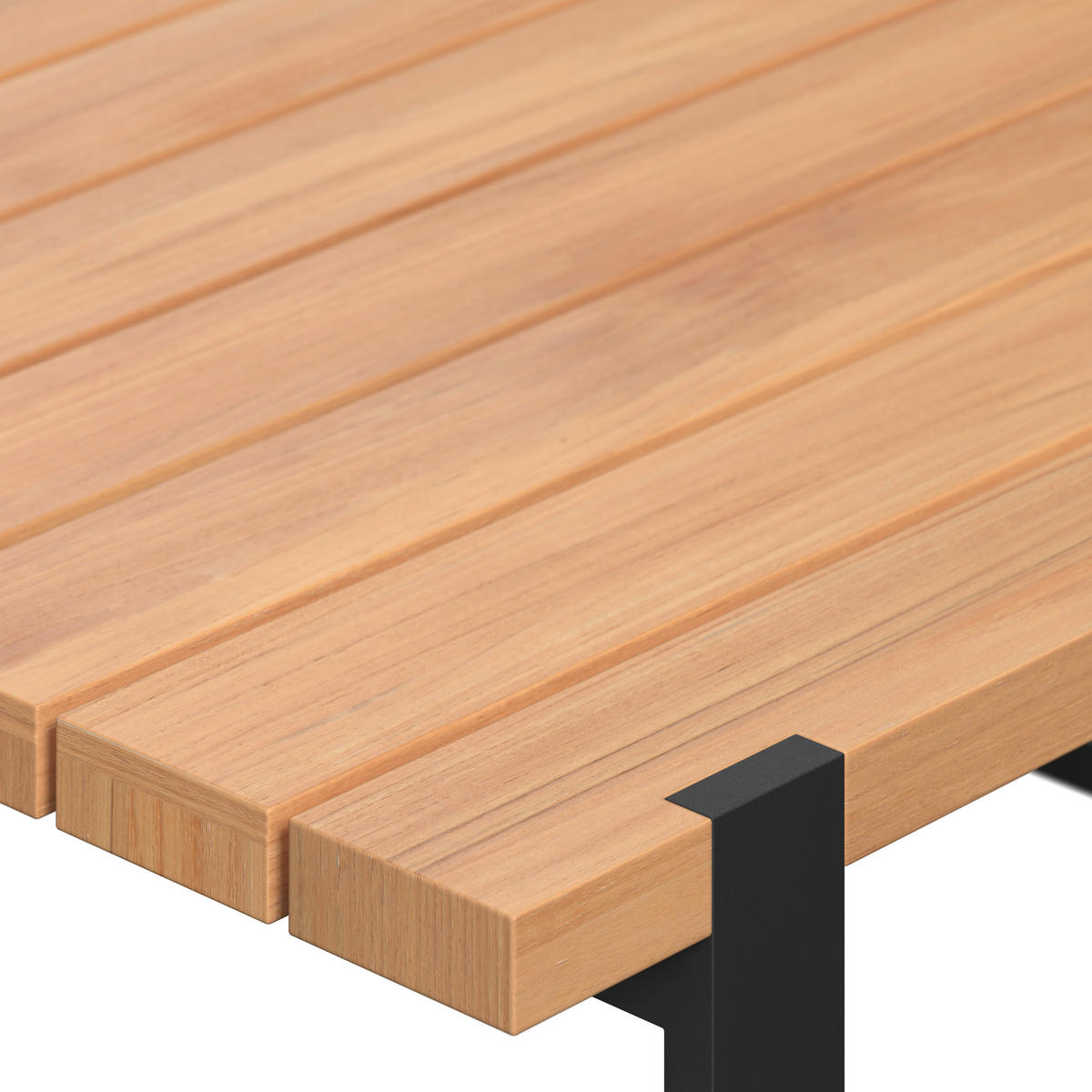 LOUNGEGARNITUR 3-teilig  253/254 cm  Teakholz Aluminium  - Schwarz/Teakfarben, MODERN, Holz/Textil (253/254cm) - Ambia Garden