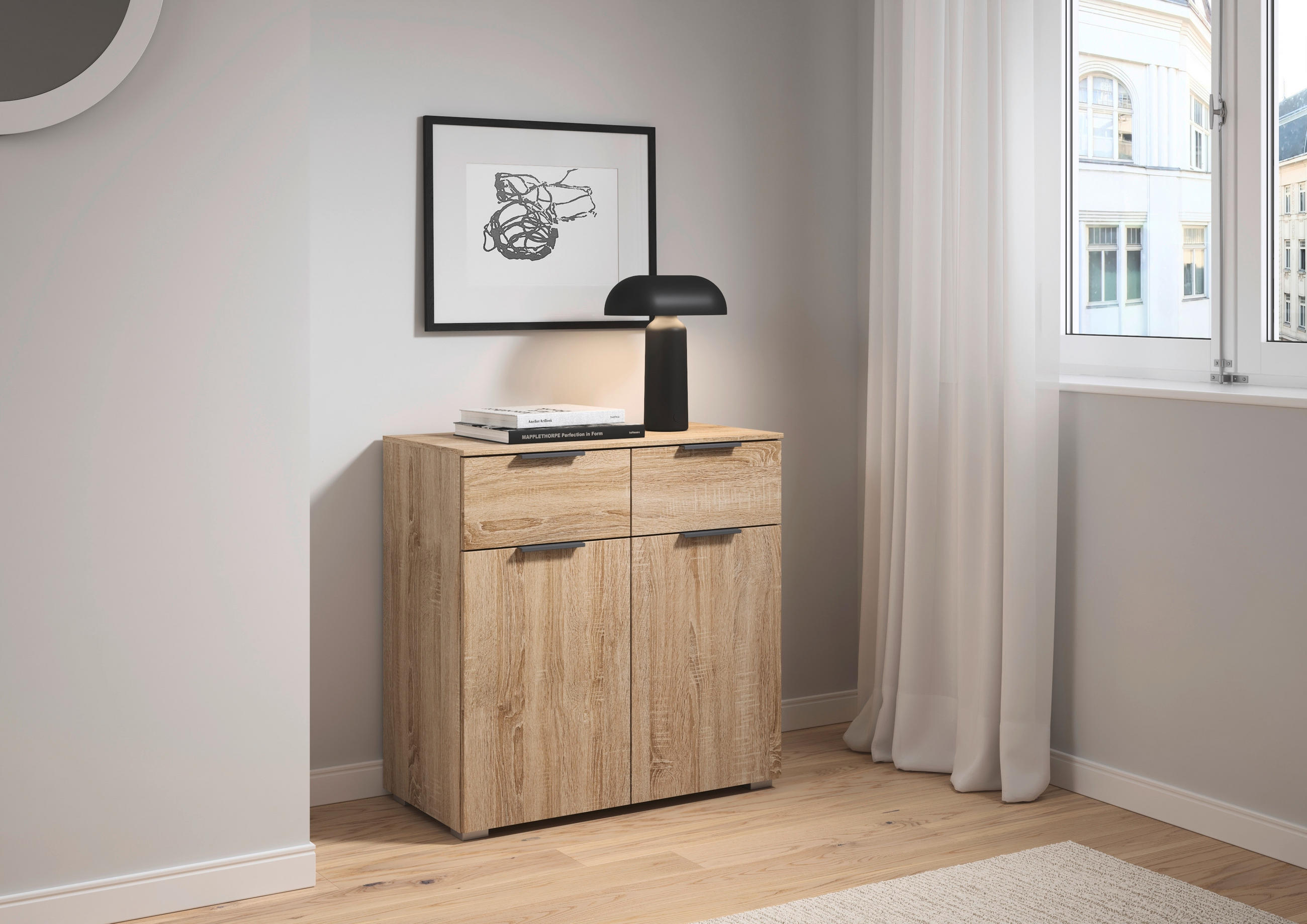 KOMMODE Rauch ALABAMA  in 80/81/42 cm  - Alufarben/Grau, MODERN, Holzwerkstoff (80/81/42cm) - Rauch Möbel